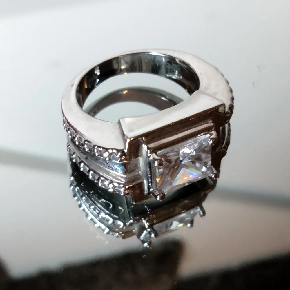 Chunky Silver Statement Ring - Picture 11 of 11